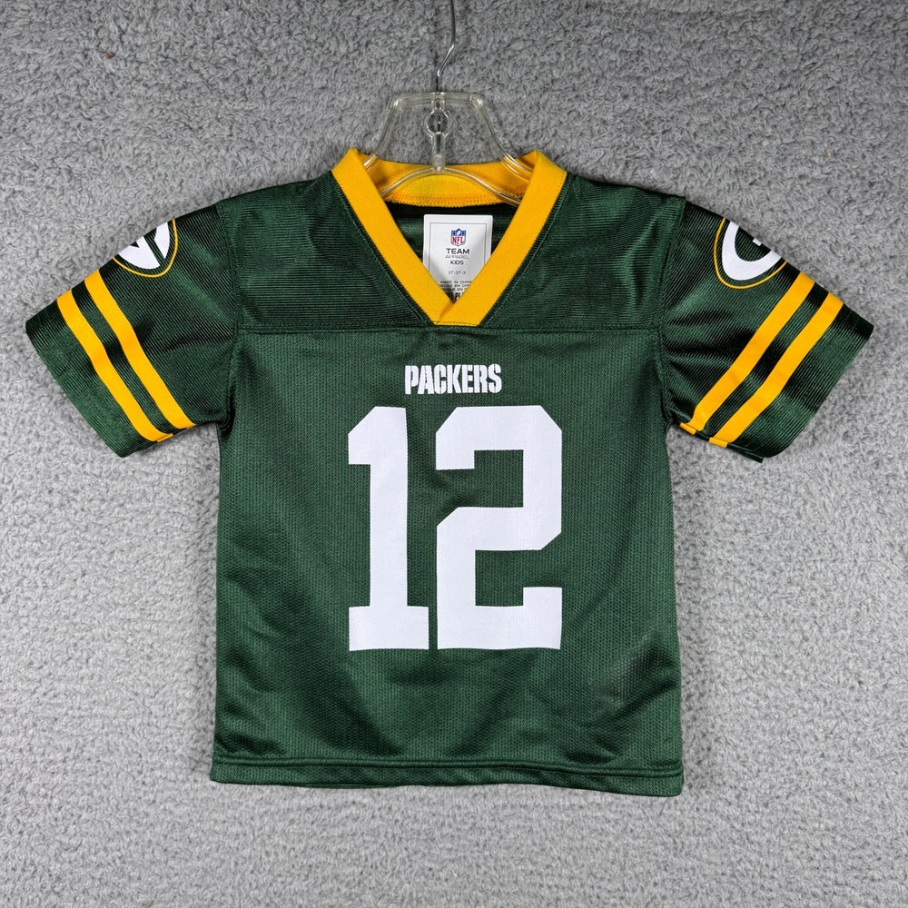 NFL Team Apparel Green Bay Packers Aaron Rodgers 12 Jersey Toddler 3T Green